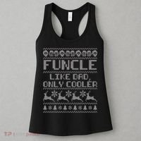Funcle Like A Dad Only Cooler Ugly Christmas  Women's Tank Top thumb 3