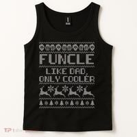 Funcle Like A Dad Only Cooler Ugly Christmas  Tank Top thumb 2