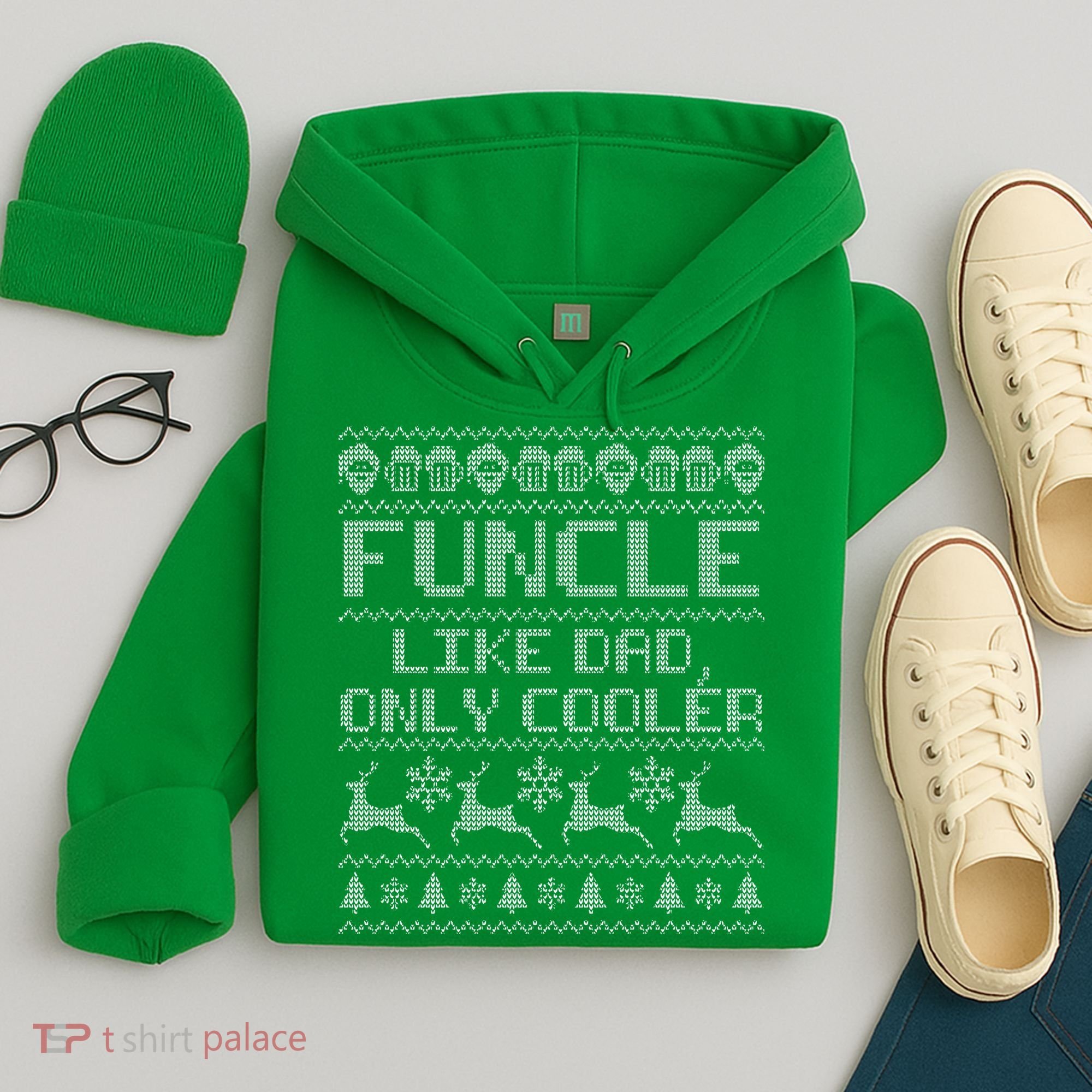 Funcle Like A Dad Only Cooler Ugly Christmas  Hoodie