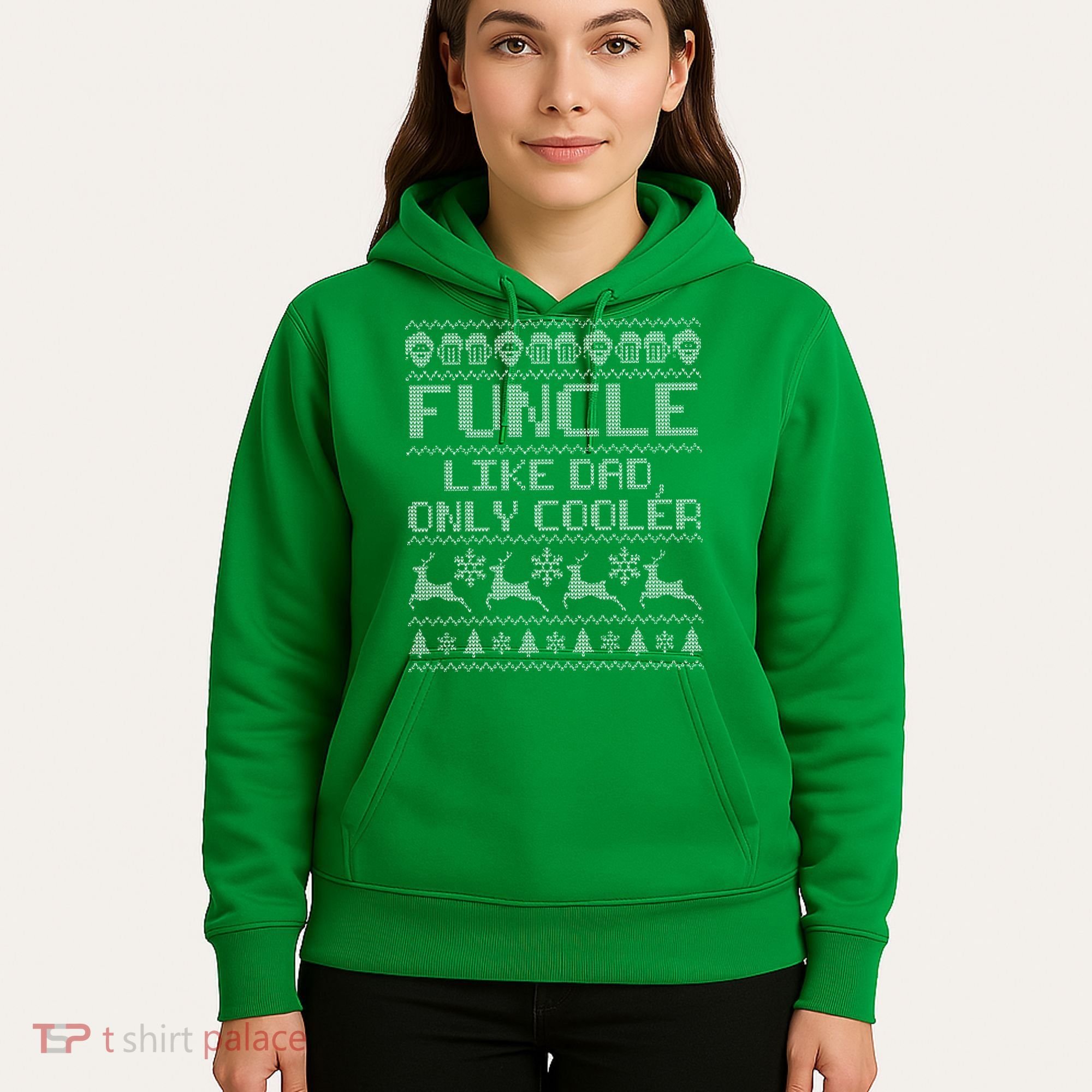 Funcle Like A Dad Only Cooler Ugly Christmas  Hoodie