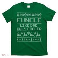 Funcle Like A Dad Only Cooler Ugly Christmas  T-Shirt thumb 0