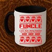 Funcle Like Dad Only Cooler Ugly Christmas Coffee Mug thumb 2