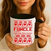 Funcle Like Dad Only Cooler Ugly Christmas Coffee Mug thumb 3