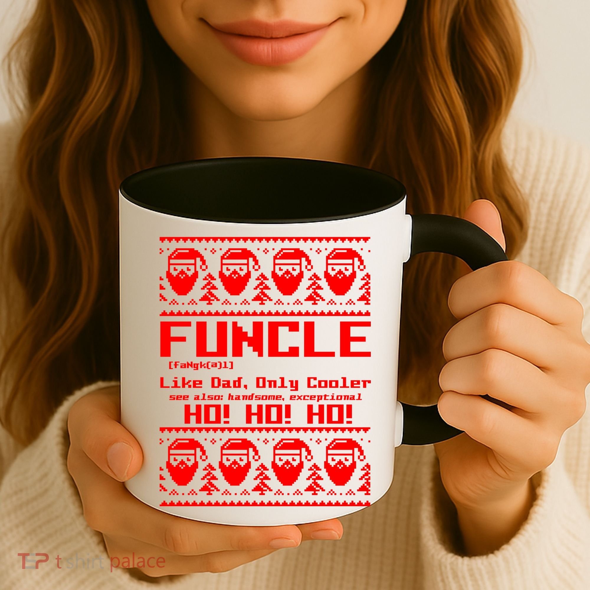 Funcle Like Dad Only Cooler Ugly Christmas Coffee Mug