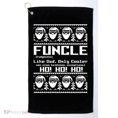Funcle Like Dad Only Cooler Ugly Christmas Golf Towel