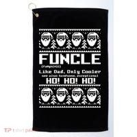 Funcle Like Dad Only Cooler Ugly Christmas Golf Towel thumb 0