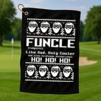 Funcle Like Dad Only Cooler Ugly Christmas Golf Towel thumb 1