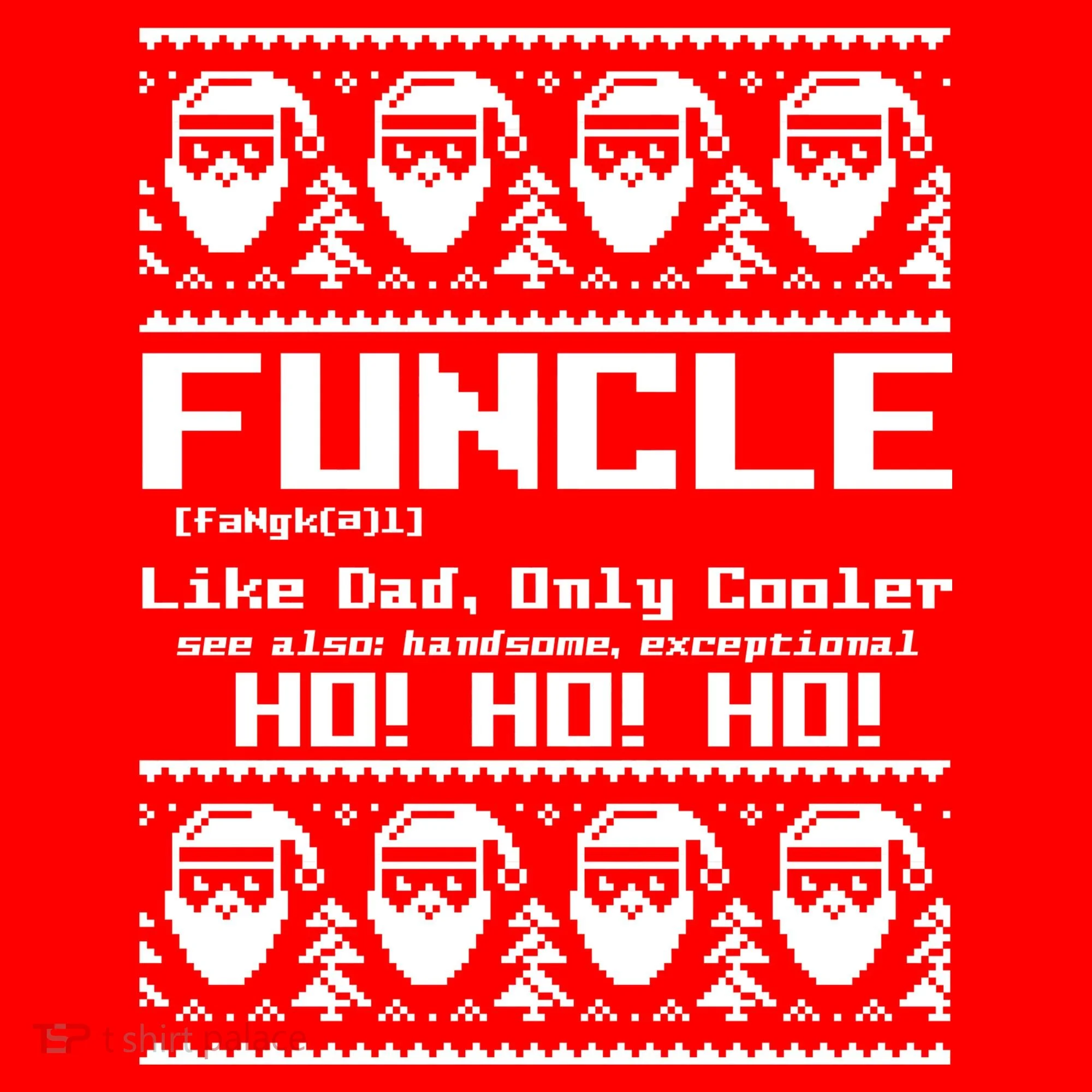 Funcle Like Dad Only Cooler Ugly Christmas Doggie Tank