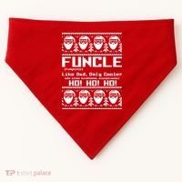 Funcle Like Dad Only Cooler Ugly Christmas USA-Made Doggie Bandana thumb 0