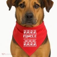 Funcle Like Dad Only Cooler Ugly Christmas USA-Made Doggie Bandana thumb 1