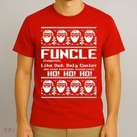 Funcle Like Dad Only Cooler Ugly Christmas T-Shirt thumb 3