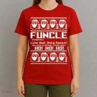 Funcle Like Dad Only Cooler Ugly Christmas T-Shirt thumb 4