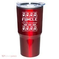 Funcle Like Dad Only Cooler Ugly Christmas Tumbler thumb 0