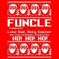 Funcle Like Dad Only Cooler Ugly Christmas Toddler Hoodie thumb 2