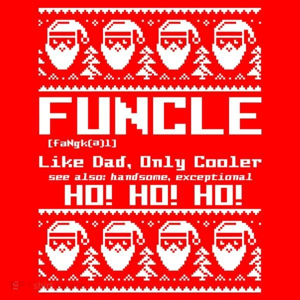 Funcle Like Dad Only Cooler Ugly Christmas Toddler Hoodie