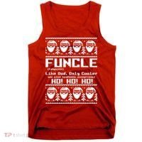 Funcle Like Dad Only Cooler Ugly Christmas Tank Top thumb 0