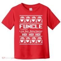 Funcle Like Dad Only Cooler Ugly Christmas Toddler T-Shirt thumb 0