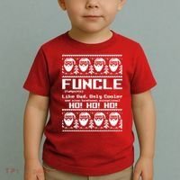 Funcle Like Dad Only Cooler Ugly Christmas Toddler T-Shirt thumb 2