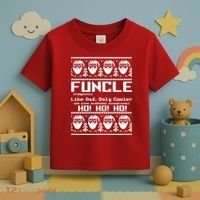 Funcle Like Dad Only Cooler Ugly Christmas Toddler T-Shirt thumb 3