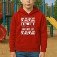 Funcle Like Dad Only Cooler Ugly Christmas Kids Hoodie thumb 2