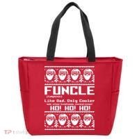 Funcle Like Dad Only Cooler Ugly Christmas Tote Bag thumb 0