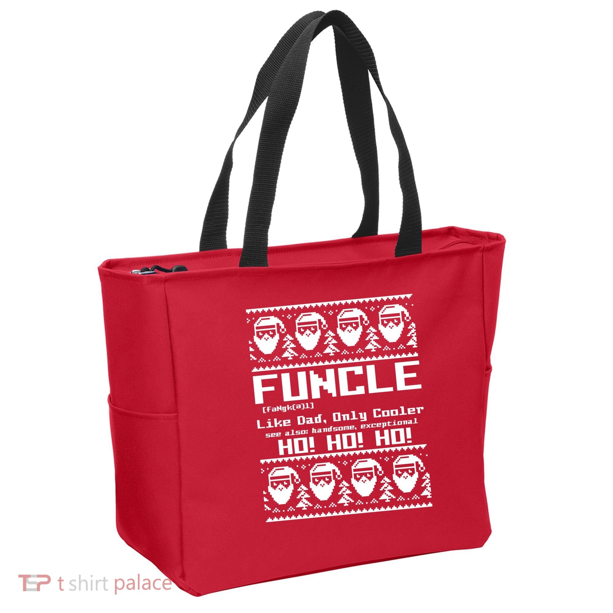 Funcle Like Dad Only Cooler Ugly Christmas Tote Bag