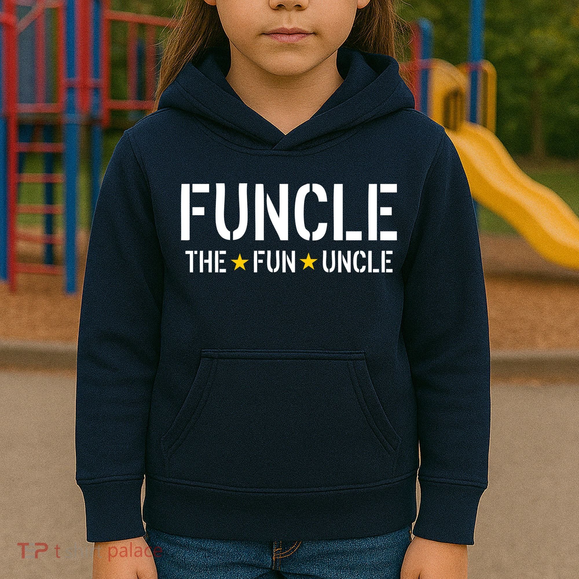 Funcle The Fun Uncle Army Stars Kids Hoodie