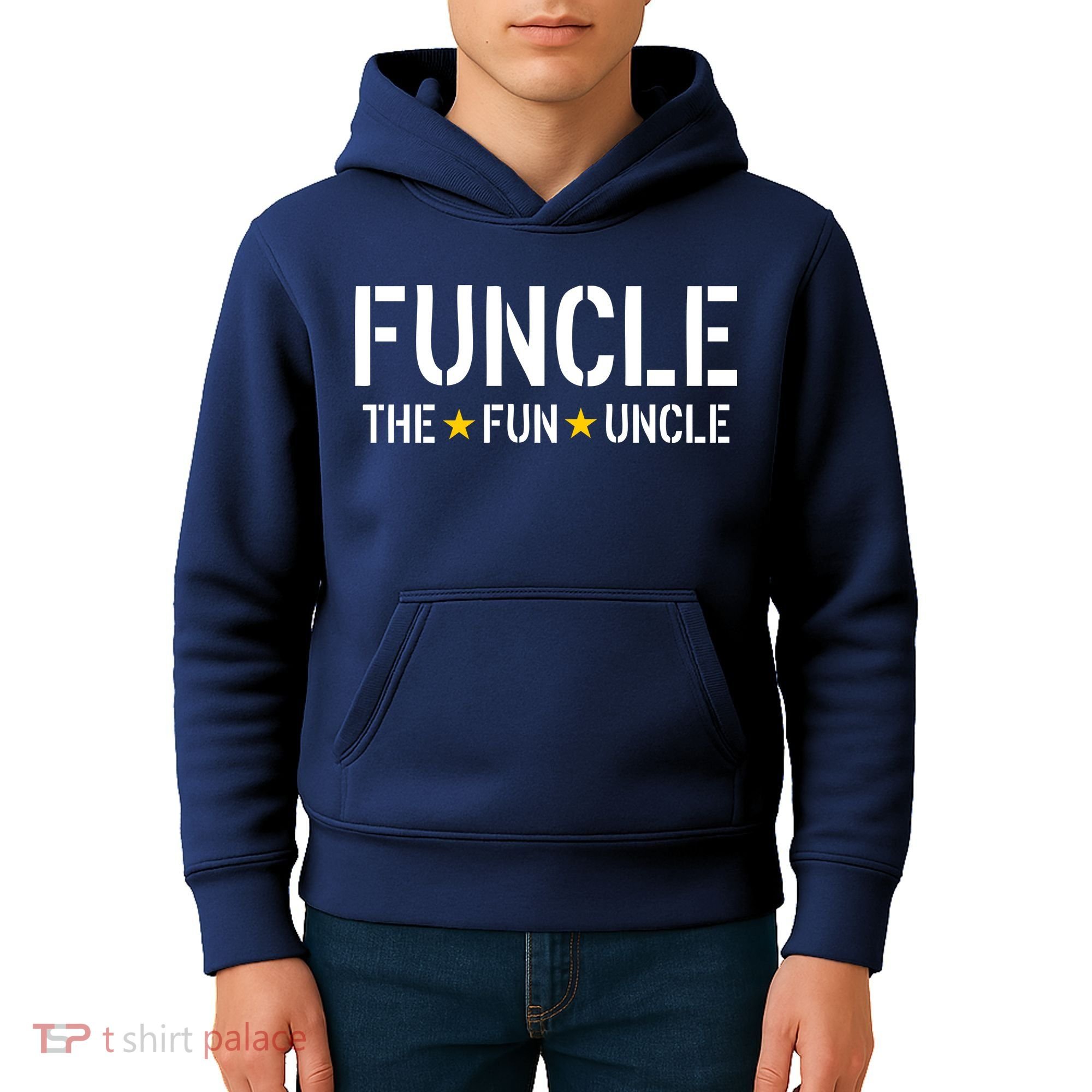 Funcle The Fun Uncle Army Stars Kids Hoodie