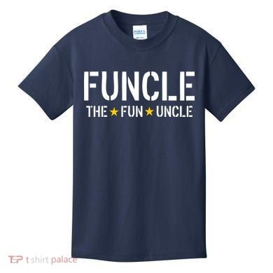 Funcle The Fun Uncle Army Stars Kids T-Shirt