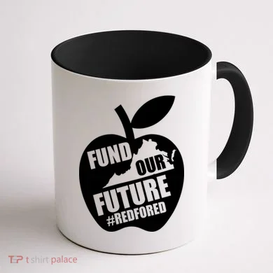 Fund Our Future Red for Ed Virginia Coffee Mug back