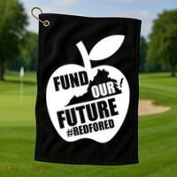 Fund Our Future Red for Ed Virginia Golf Towel thumb 1