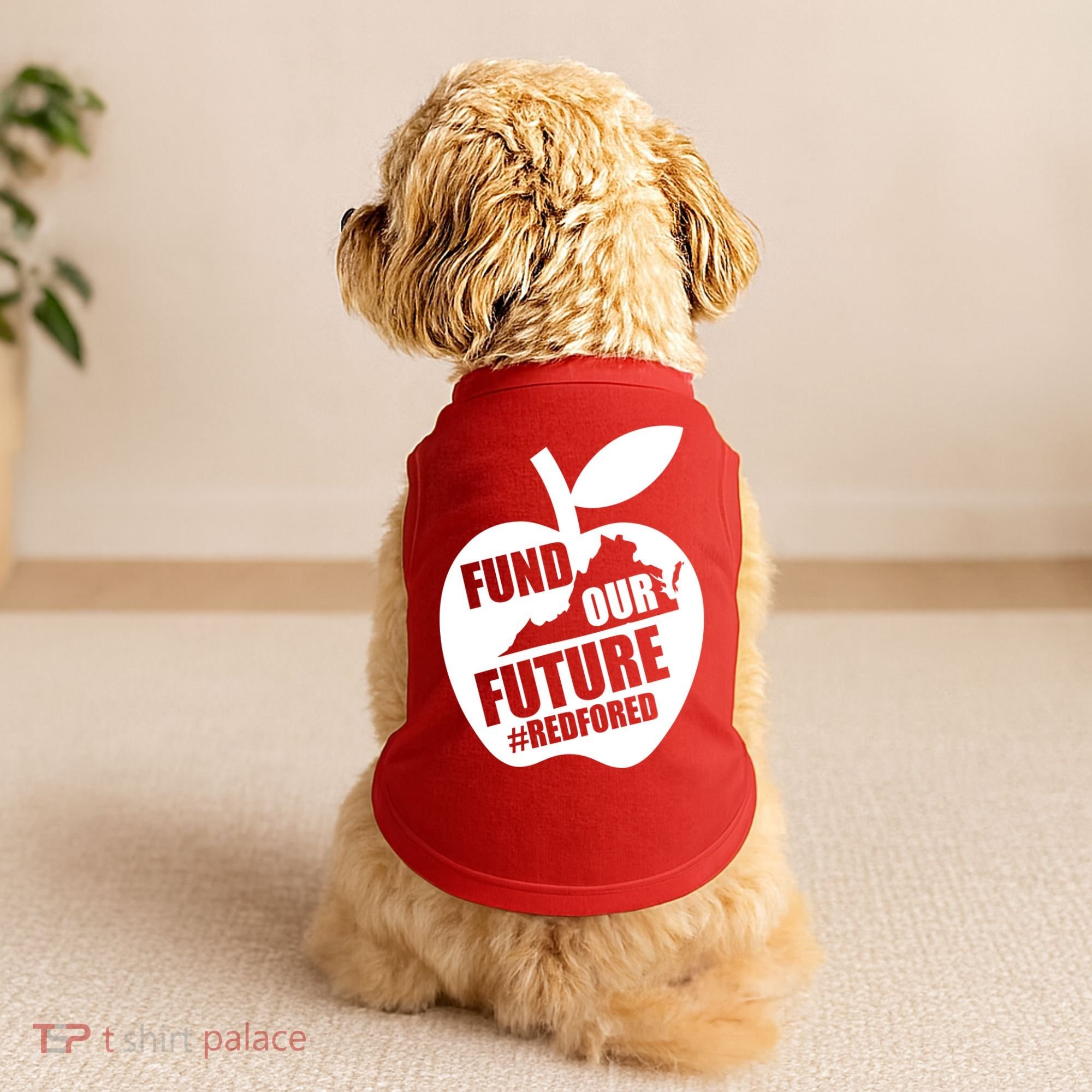 Fund Our Future Red for Ed Virginia Doggie Tank