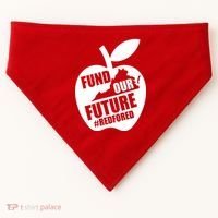 Fund Our Future Red for Ed Virginia USA-Made Doggie Bandana thumb 0