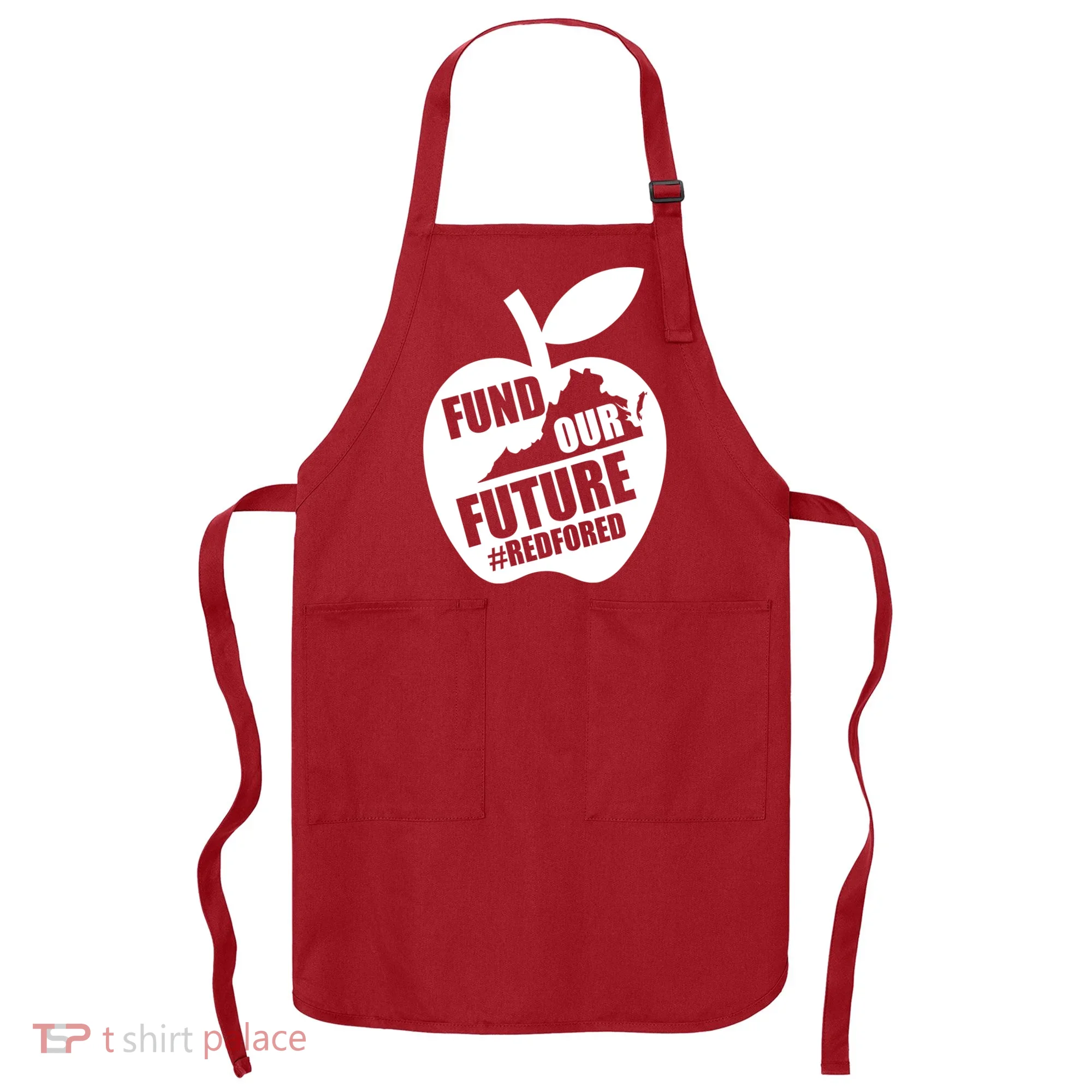 Fund Our Future Red for Ed Virginia Apron
