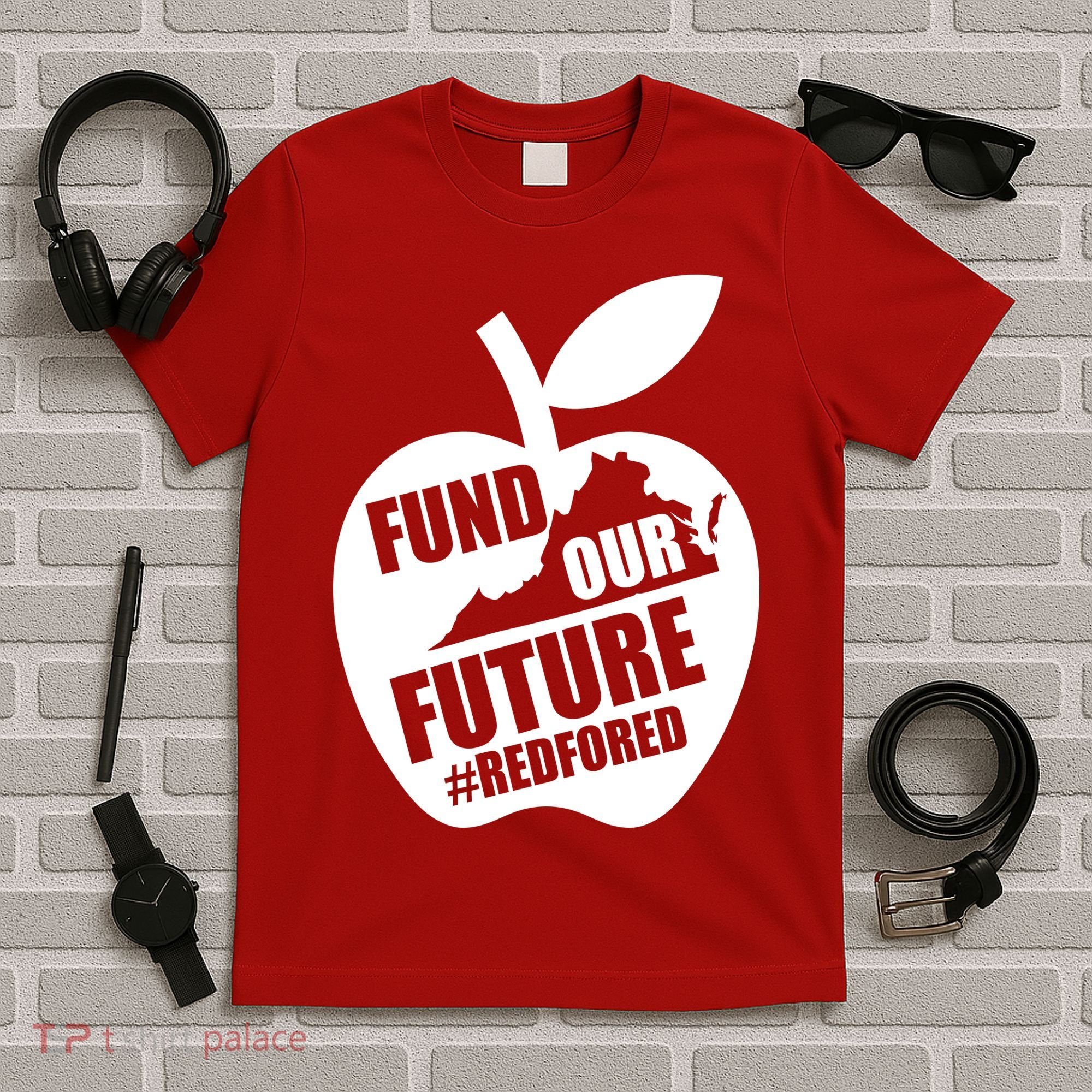 Fund Our Future Red for Ed Virginia T-Shirt