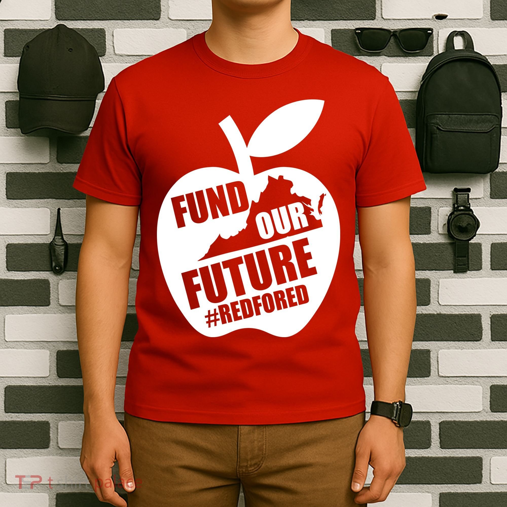 Fund Our Future Red for Ed Virginia T-Shirt