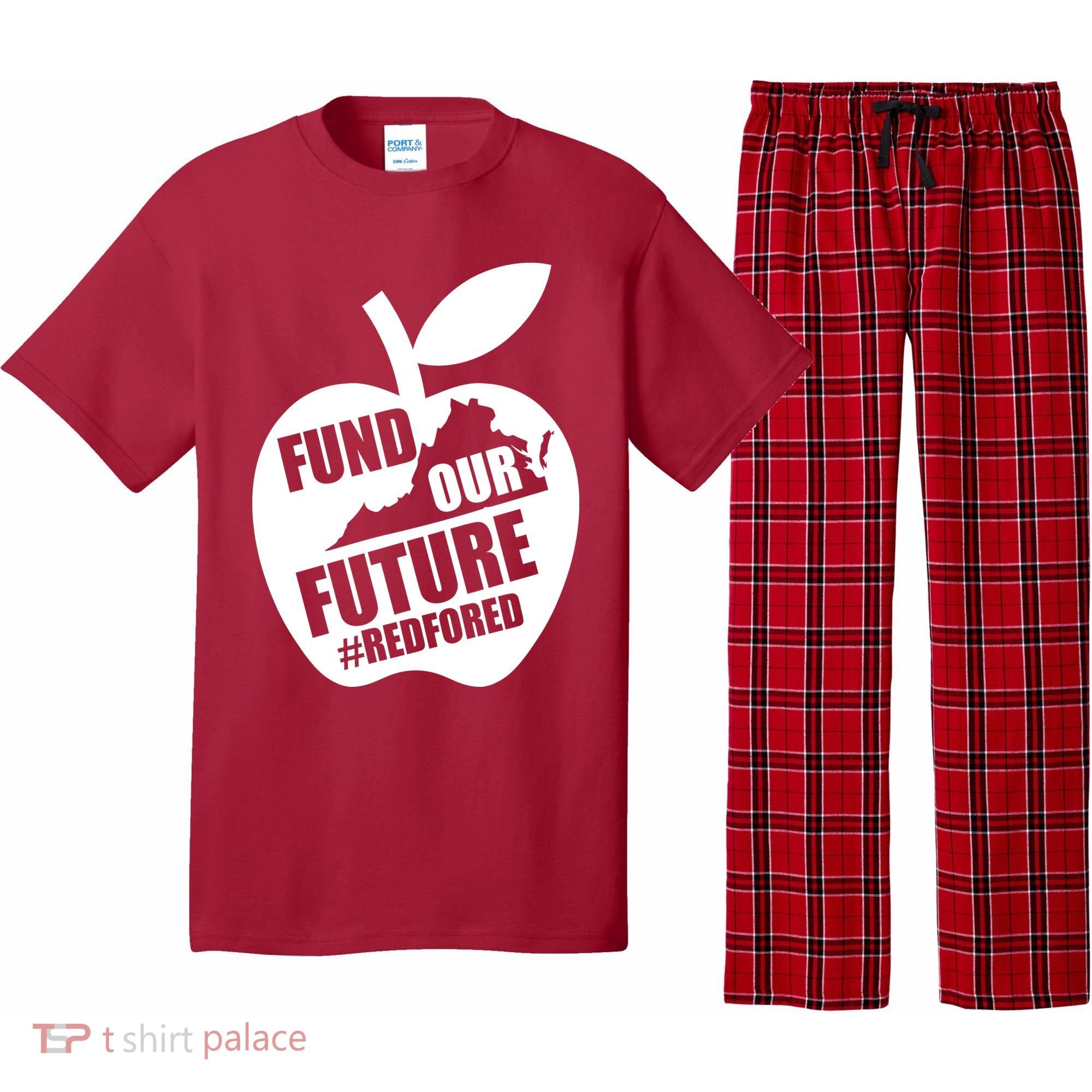 Fund Our Future Red for Ed Virginia Pajama Set