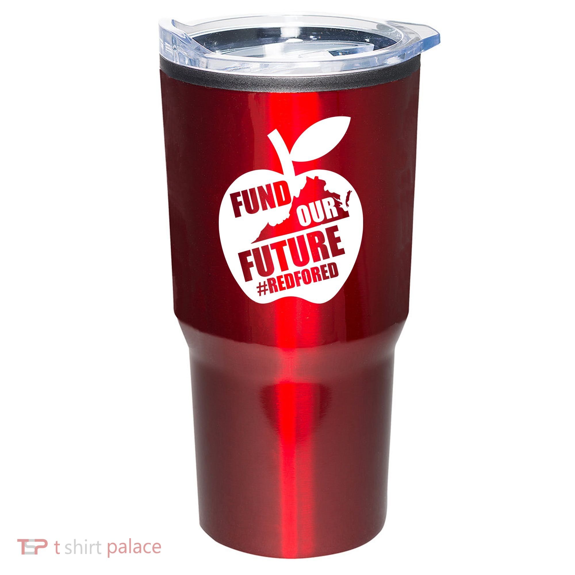 Fund Our Future Red for Ed Virginia Tumbler
