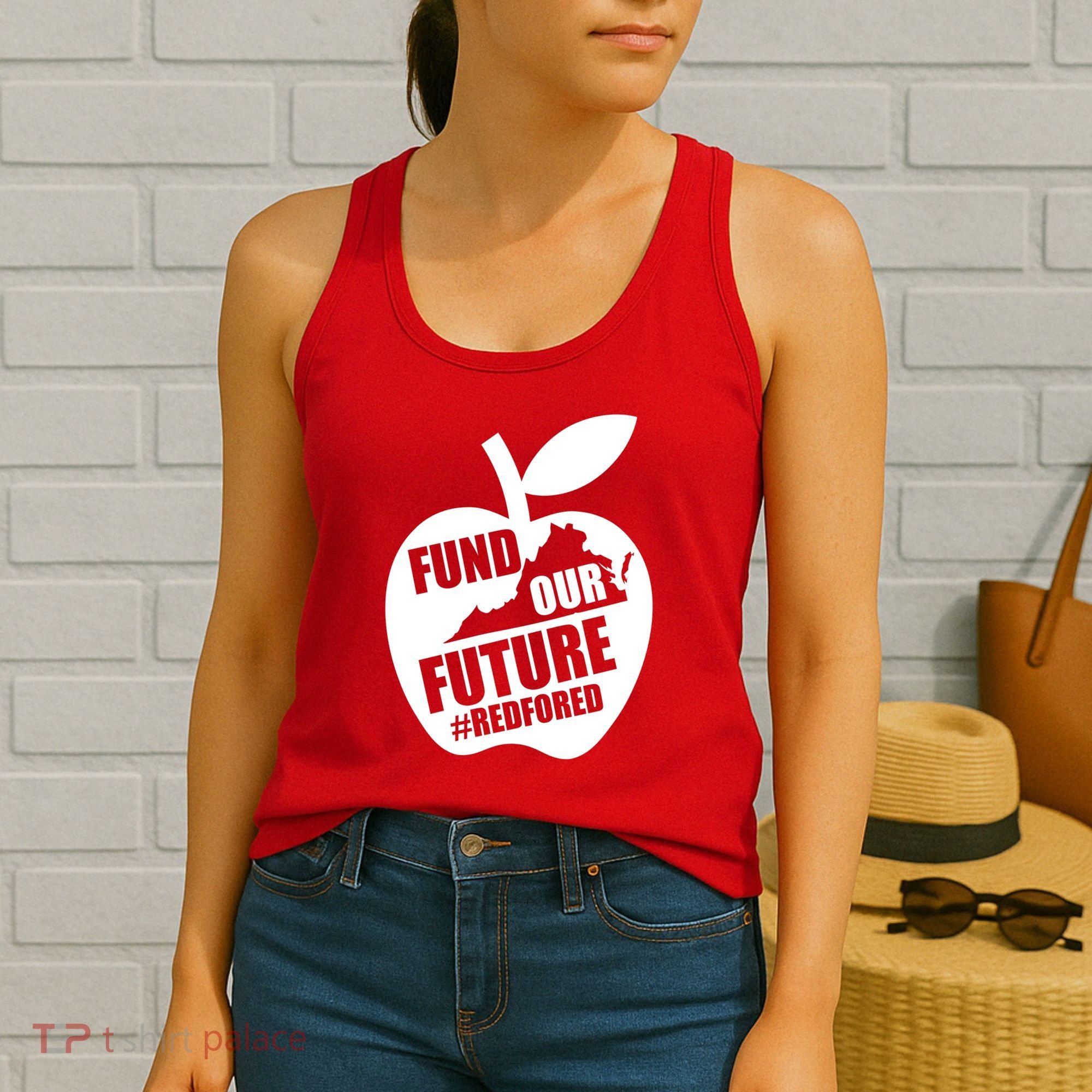 Fund Our Future Red for Ed Virginia Women's Tank Top