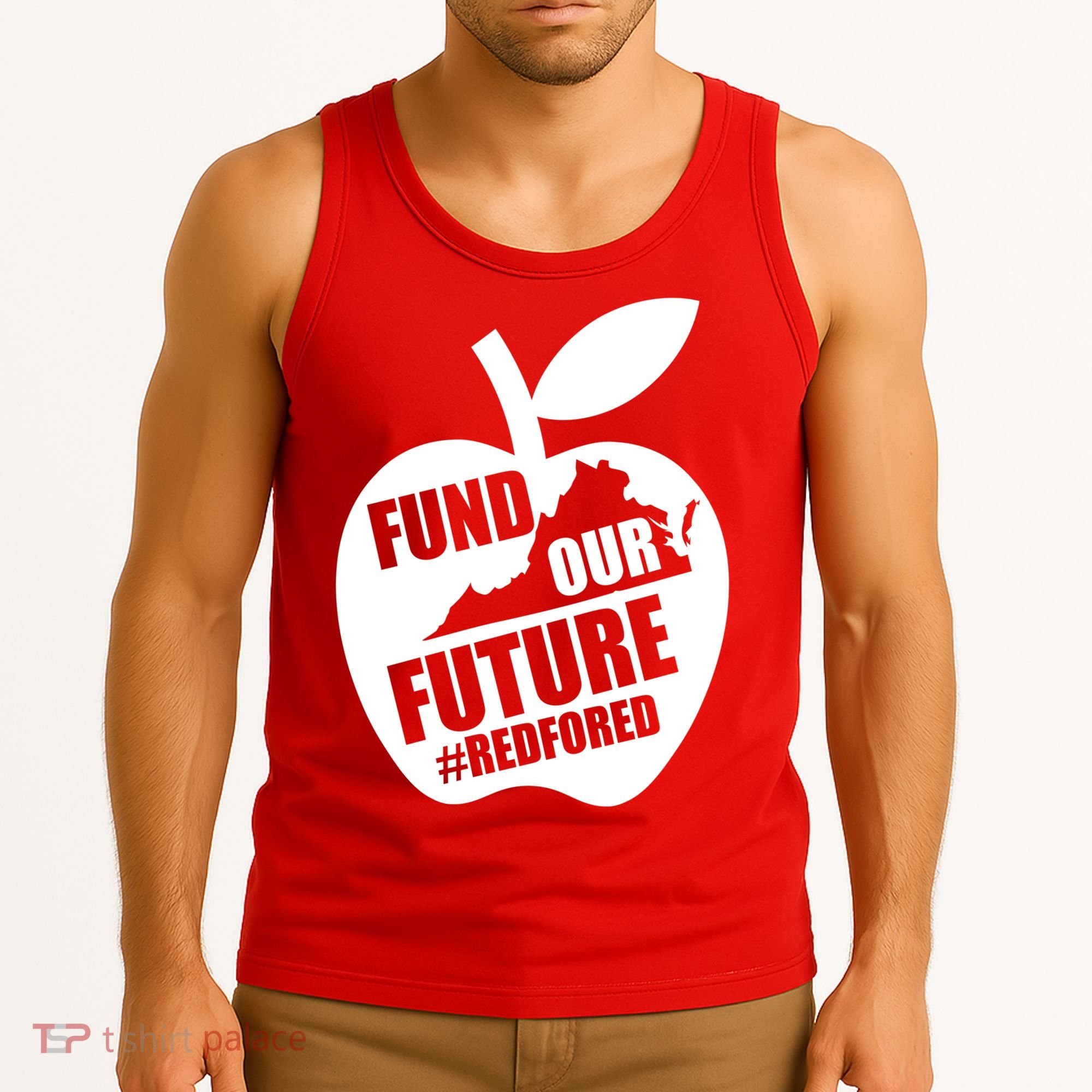Fund Our Future Red for Ed Virginia Tank Top