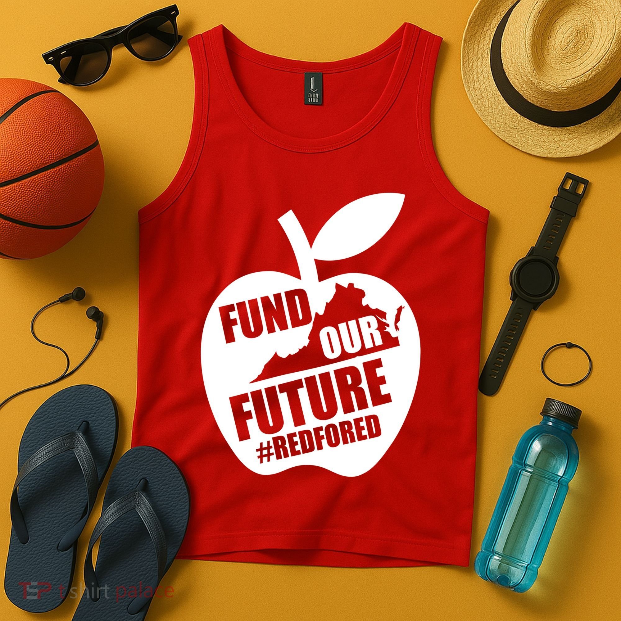 Fund Our Future Red for Ed Virginia Tank Top