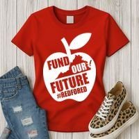 Fund Our Future Red for Ed Virginia Women's T-Shirt thumb 3