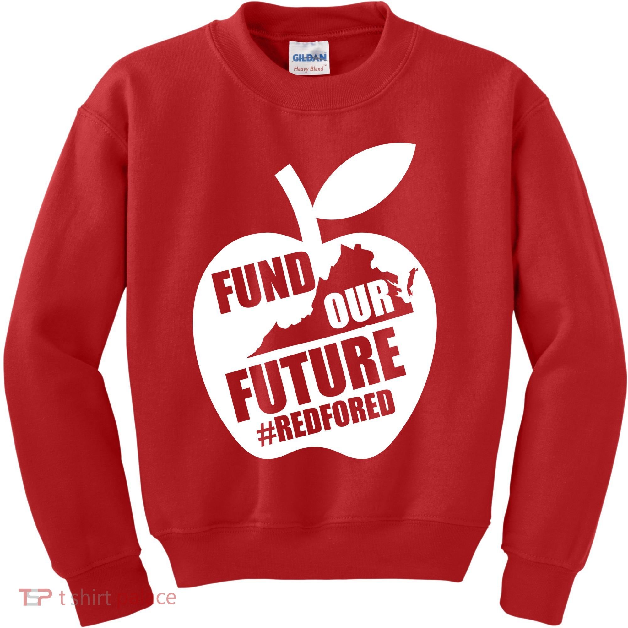 Fund Our Future Red for Ed Virginia Kids Sweatshirt