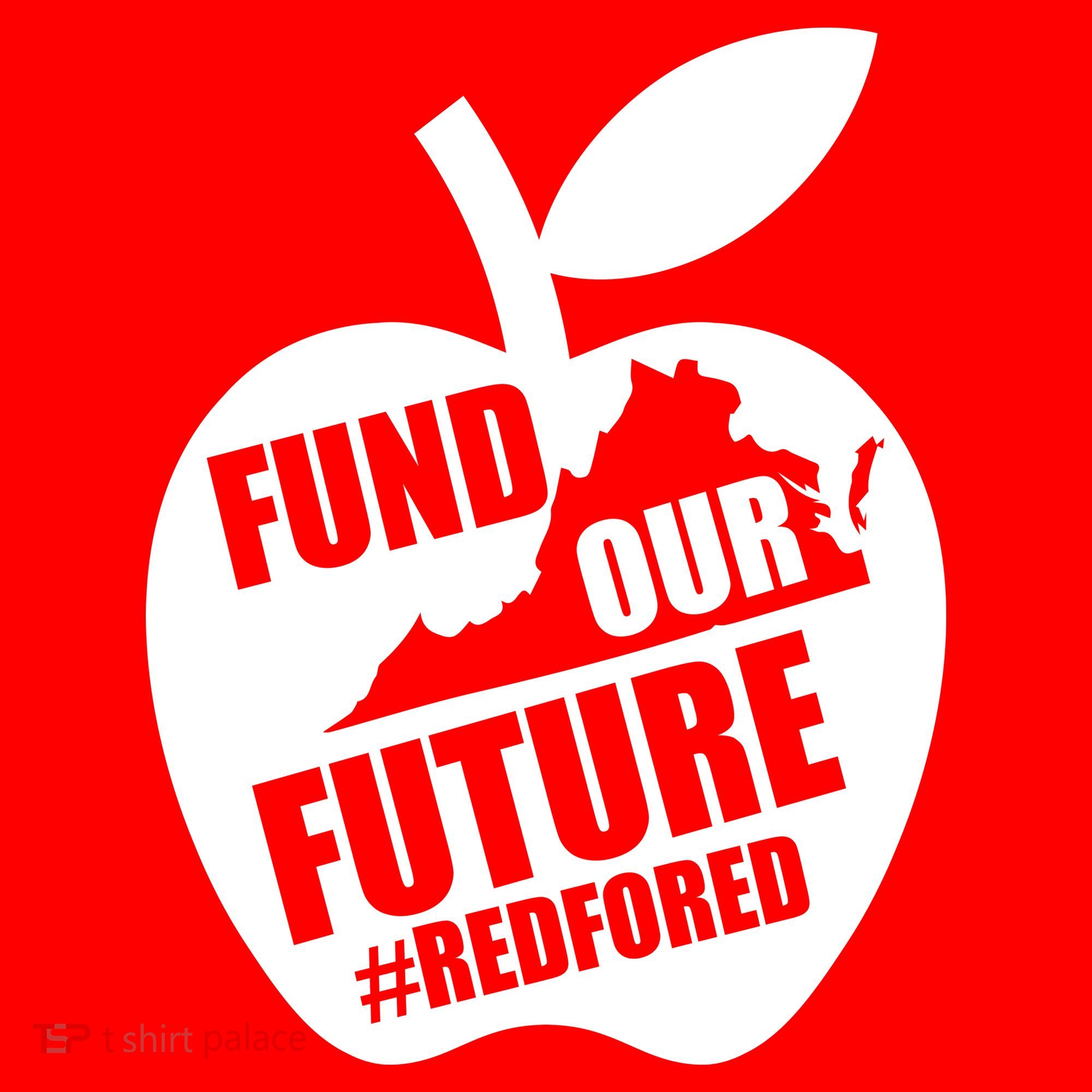 Fund Our Future Red for Ed Virginia Kids Hoodie