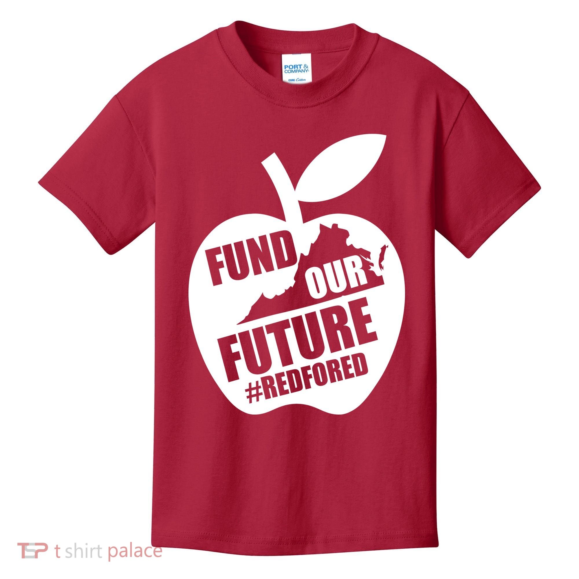 Fund Our Future Red for Ed Virginia Kids T-Shirt