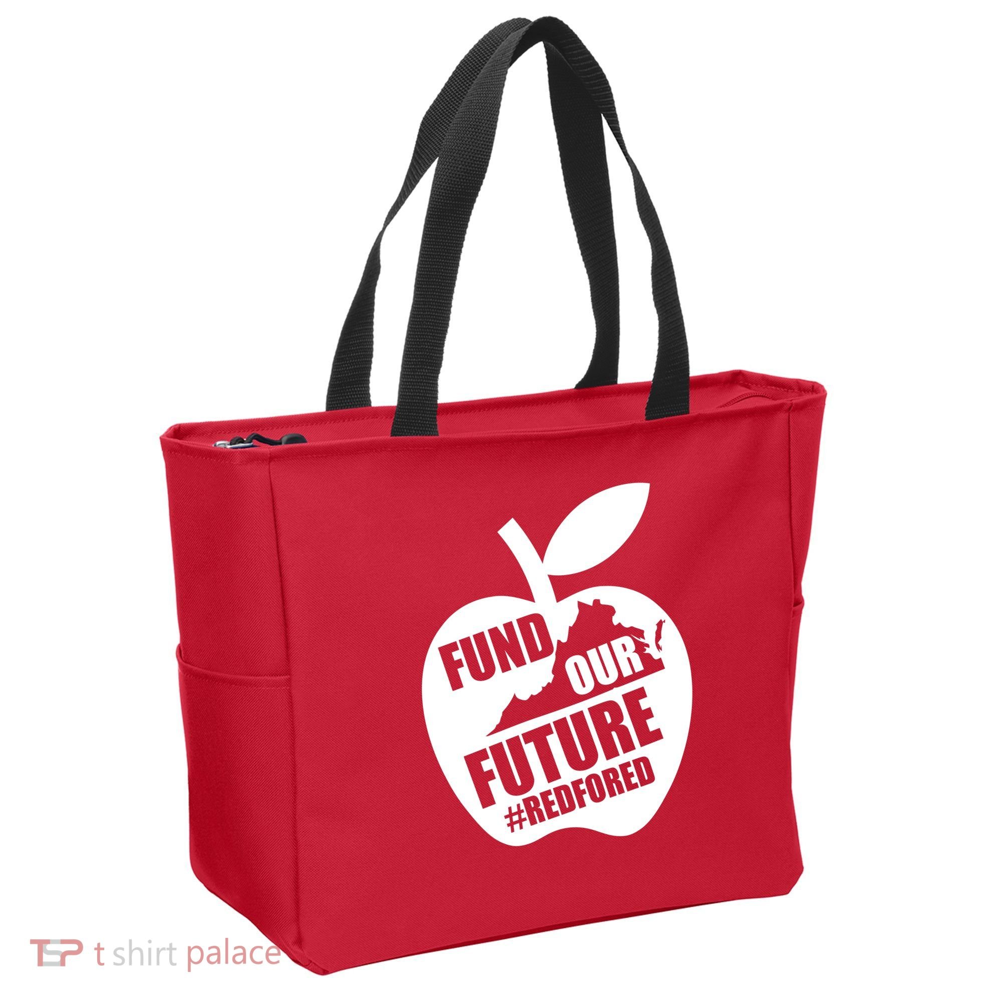 Fund Our Future Red for Ed Virginia Tote Bag