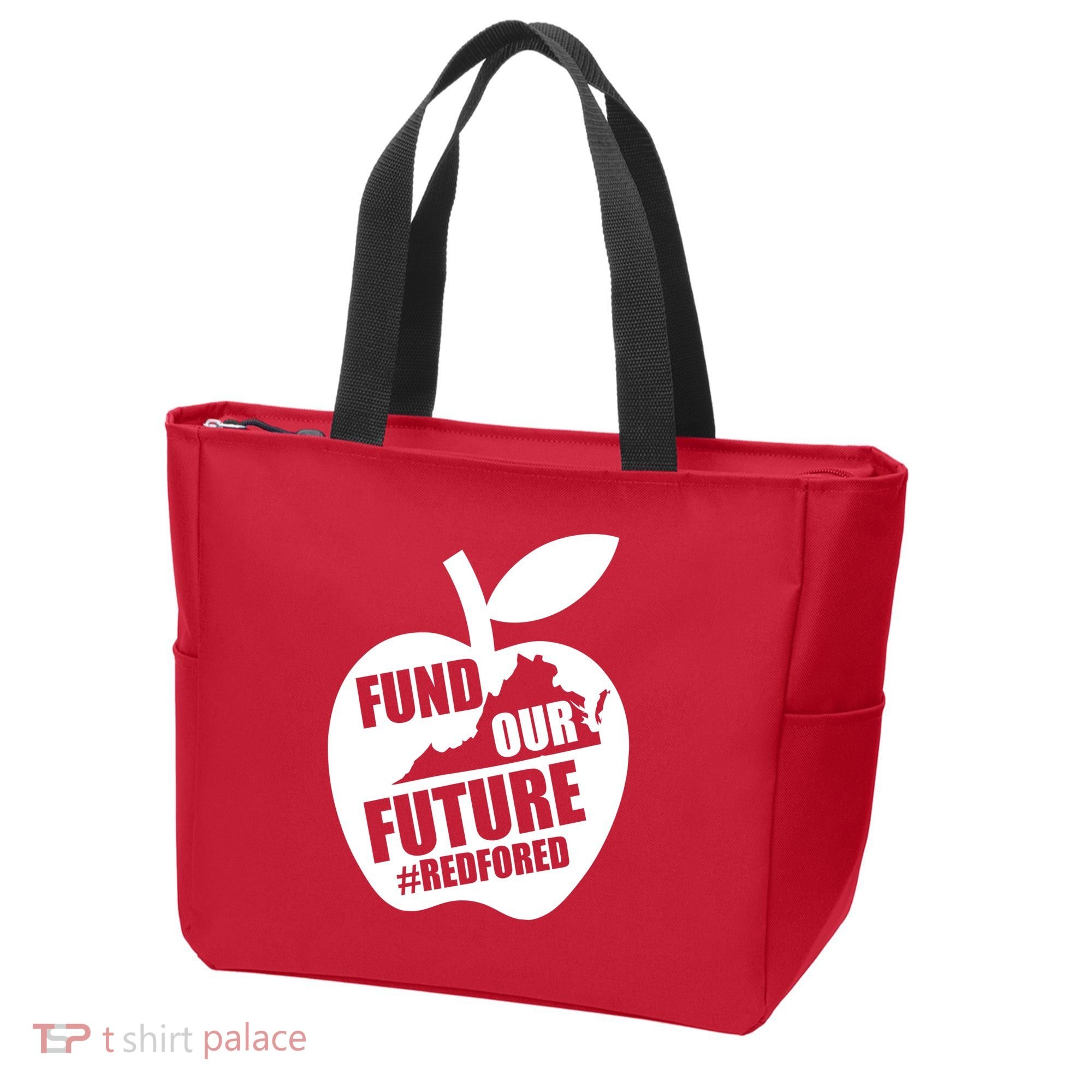 Fund Our Future Red for Ed Virginia Tote Bag