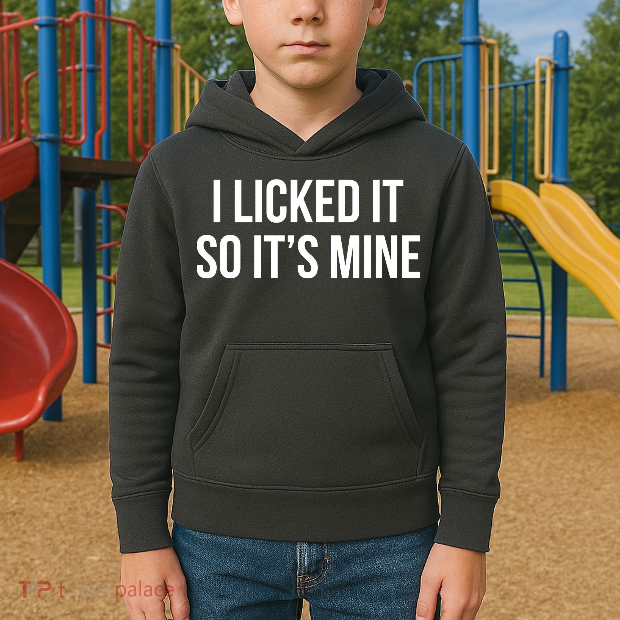 Funny - I Licked It So It's Mine Kids Hoodie