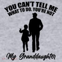 Funny & Cute Granddaughter And Grandfather Women's Racerback Cropped Tank thumb 2