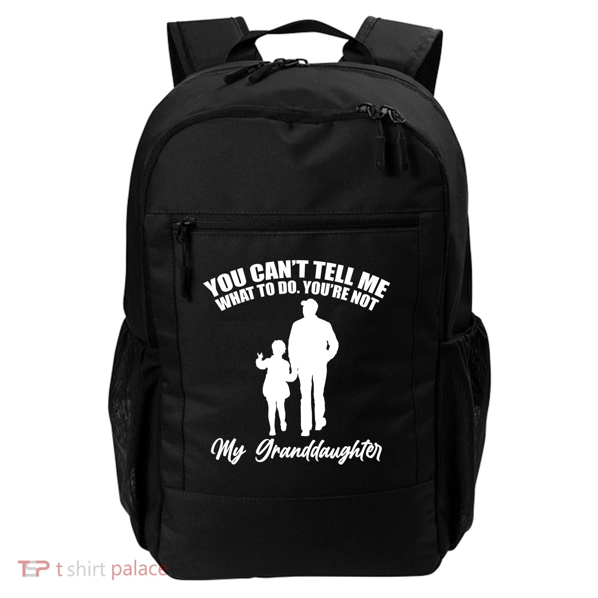 Funny & Cute Granddaughter And Grandfather Backpack